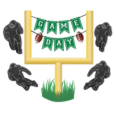 3D Game Day Football Goalpost Wall Decorating Kit, 21pc