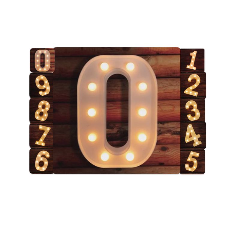 6.25" Led Plastic Marquee Numbers