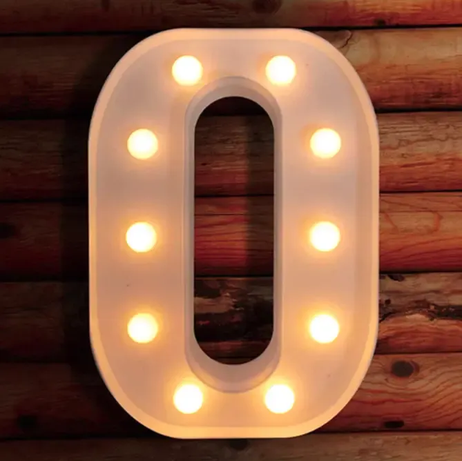 6.25" Led Plastic Marquee Numbers, NUMBERS: 0