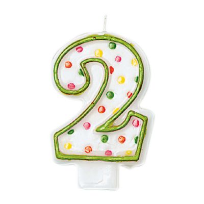 Polka Dots  Flat Molded Candle