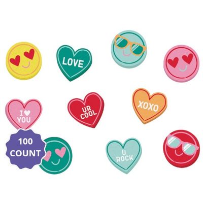 Valentine Erasers Mega Value Pack 100ct