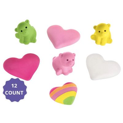 Valentine 3D Erasers 12CT