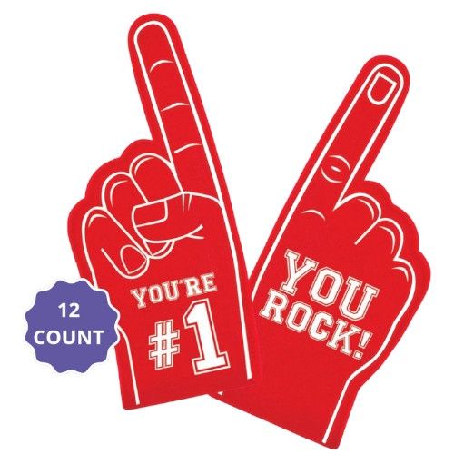 Valentine Foam Finger Multi-Pack Favors 12CT