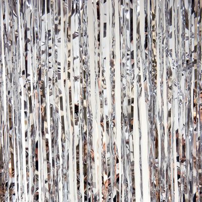 3'W x 8'L Metallic Fringe Foil Curtain