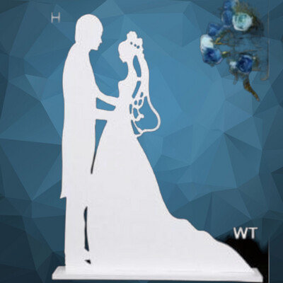 20" H PVC Wedding Couple Centerpiece