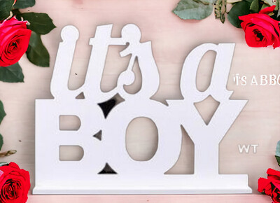 (13.75"Hx17.25"W) PVC It's a Boy
