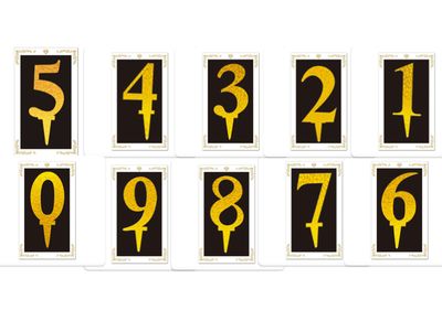 GOLD- MIRRORED NUMBER ACRYLIC CAKE TOPPER
