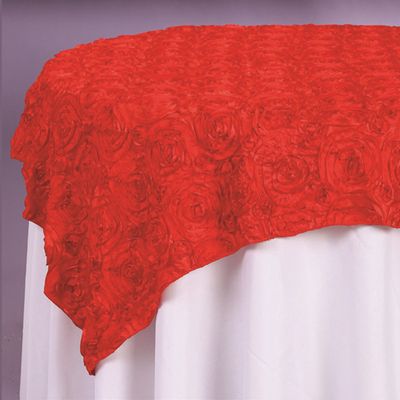 72” x 72” satin rosette overlay