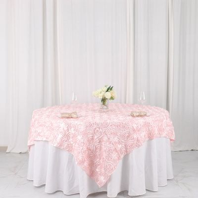 72” x 72” satin rosette overlay