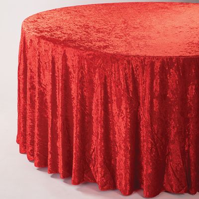120" ROUND VELVET TABLECLOTH, 1 PC/PACK