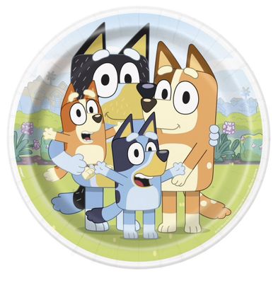 Bluey Round 9 Dinner Plates  8ct"