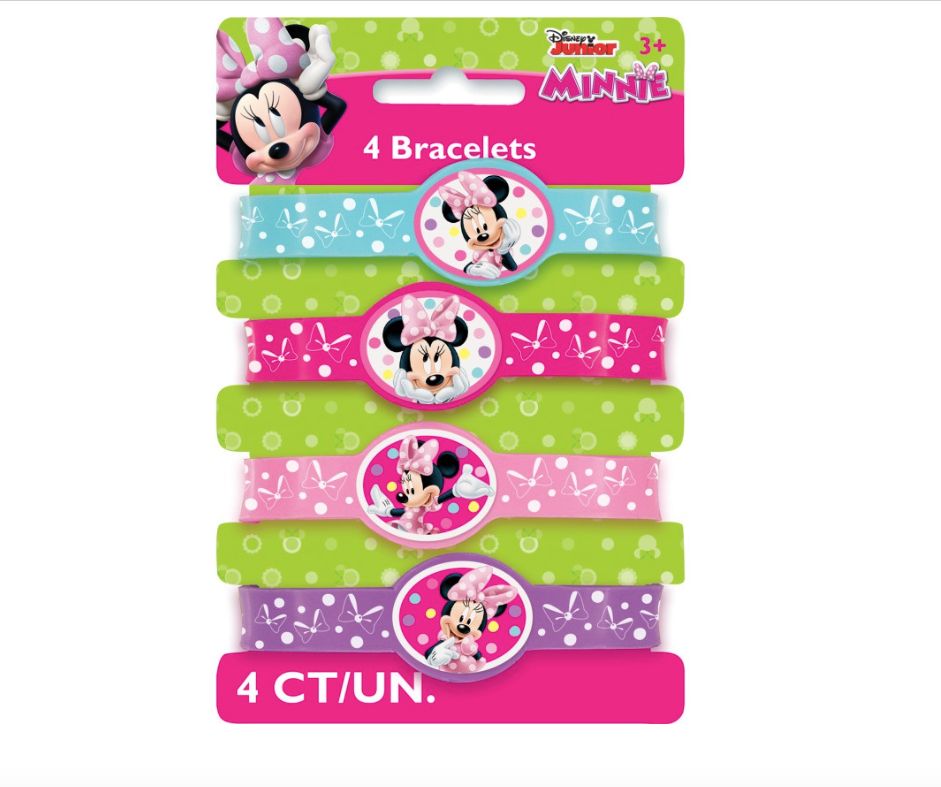 Disney Minnie Mouse Bowtique Stretchy Bracelets  4ct