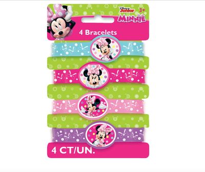 Disney Minnie Mouse Bowtique Stretchy Bracelets  4ct