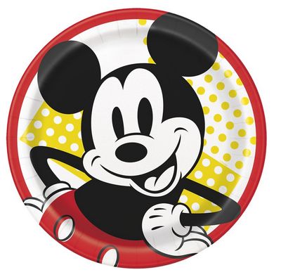 Disney Mickey Mouse Round 9 Dinner Plates  8ct"