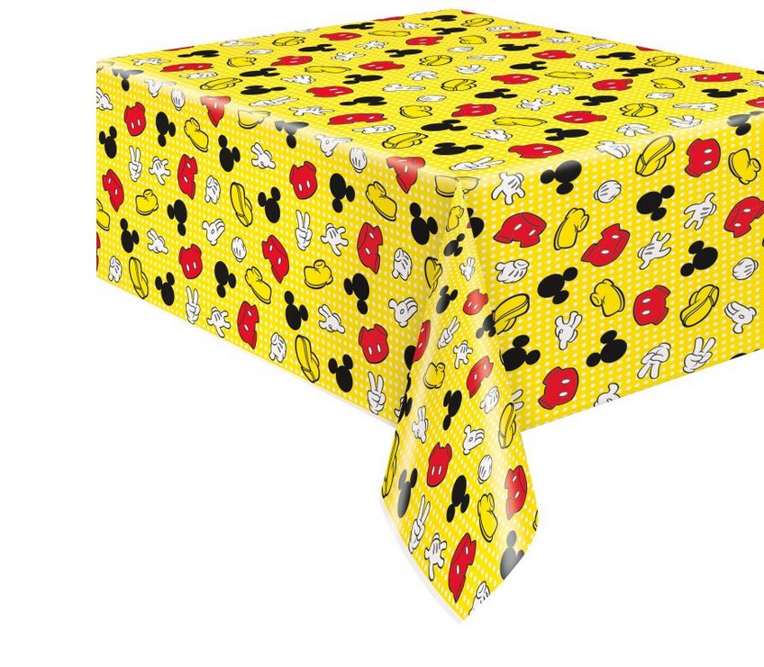 Disney Mickey Mouse Rectangular Plastic Table Cover  54 x 84"