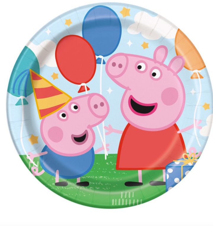 Peppa Pig Round 9 Dinner Plates  8ct"