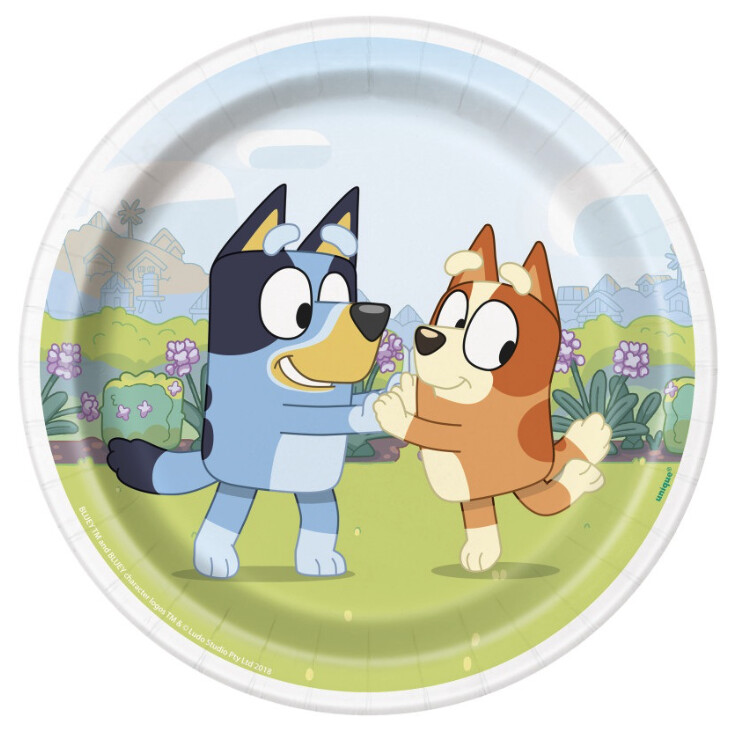 Bluey Round 7 Dessert Plates  8ct"