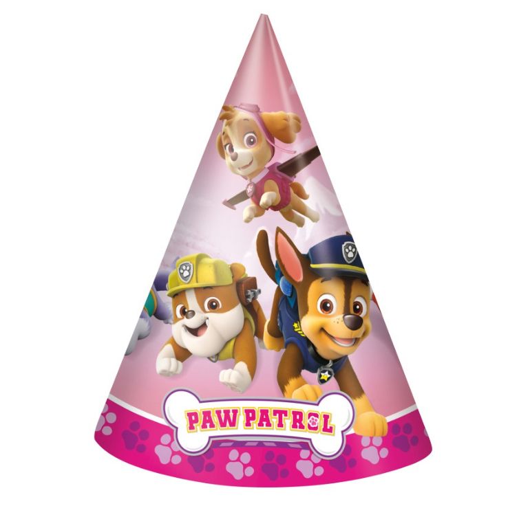 Paw Patrol Girl Party Hats  8ct
