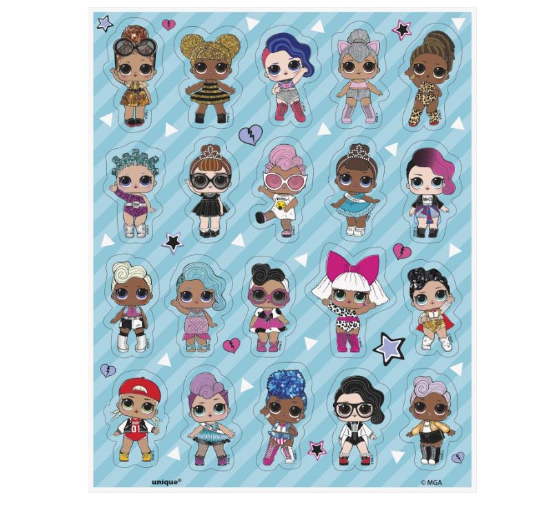 LOL Surprise Sticker Sheets  4ct