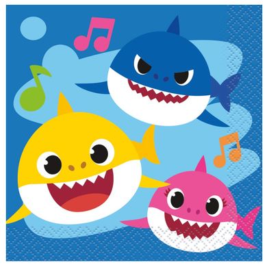 Baby Shark Beverage Napkins  16ct