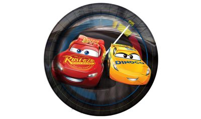 Disney Cars 3 Movie Round 7 Dessert Plates  8ct"