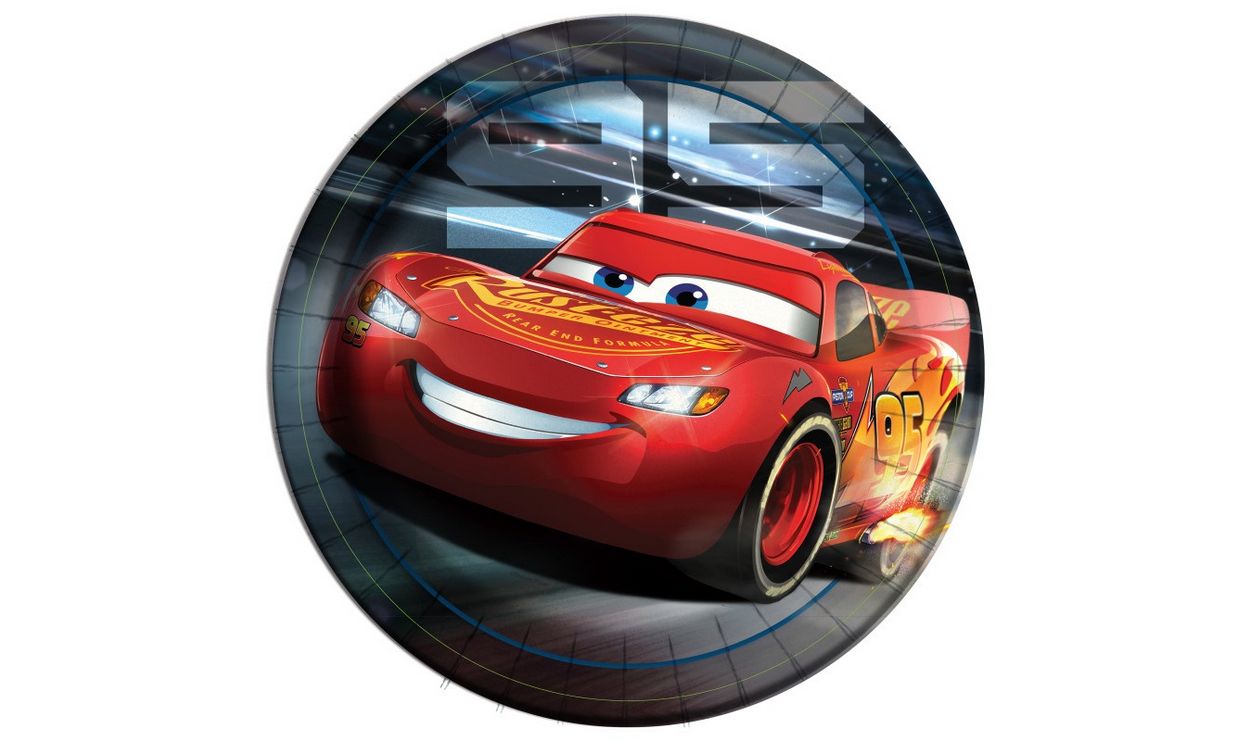 Disney Cars 3 Movie Round 9 Dinner Plates  8ct"