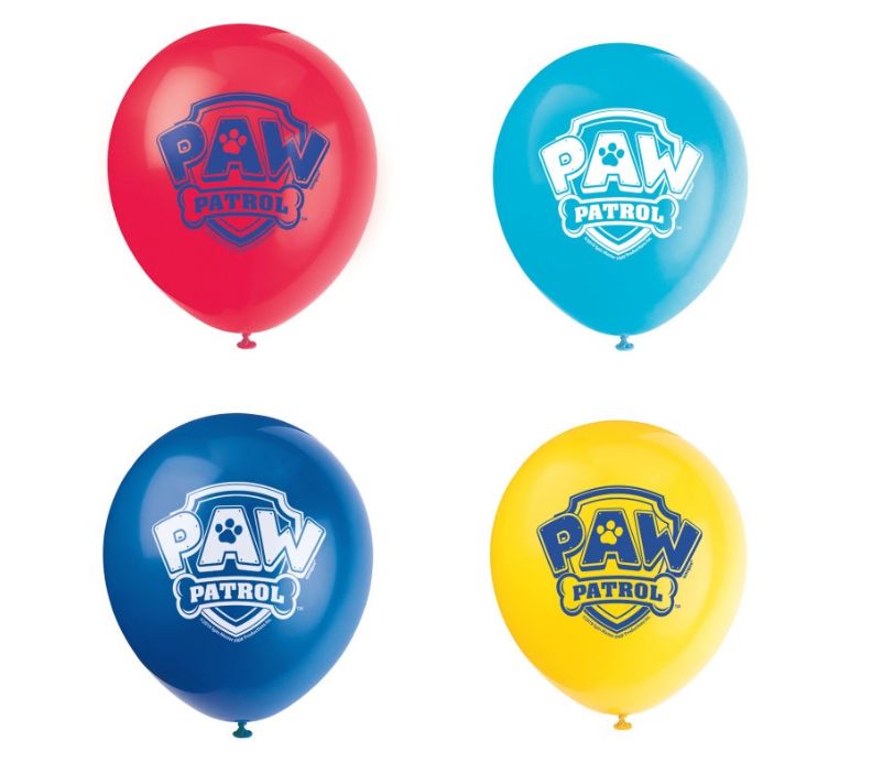 Paw Patrol 12" Latex Balloons  8ct"