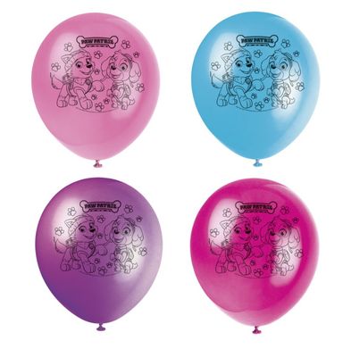 Paw Patrol Girl 12 Latex Balloons  8ct"