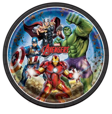 Avengers Round 9 Dinner Plates  8ct"