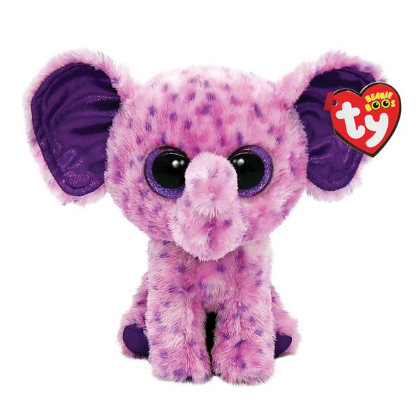 Eva pink speckled elephant small 6"