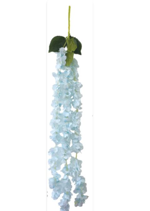 44” flower vine w 3 strands, Colour: Blue