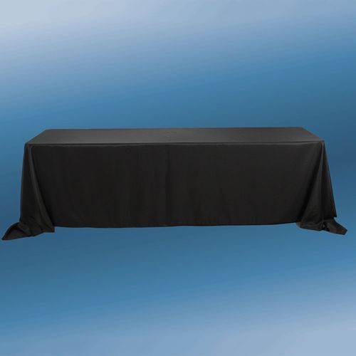 RECTANGULAR  POLYESTER TABLECLOTH, 1PC/PACK, Color: BLACK, SIZE &amp; VARIETY: 60" X 102"