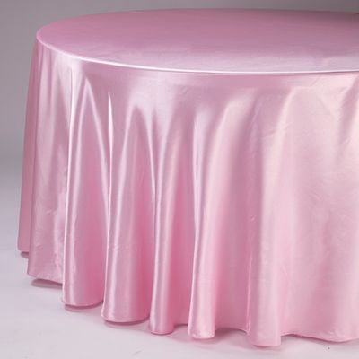 120" ROUND SATIN TABLECLOTH, 1 PC/PACK