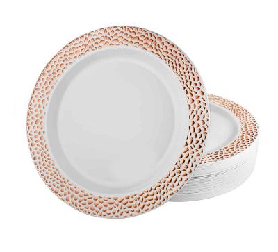 Pebbled plates 10ct