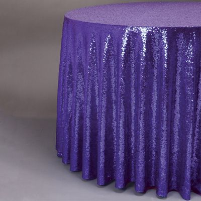 118" ROUND SEQUIN TABLECLOTH, 1 PC/PACK,