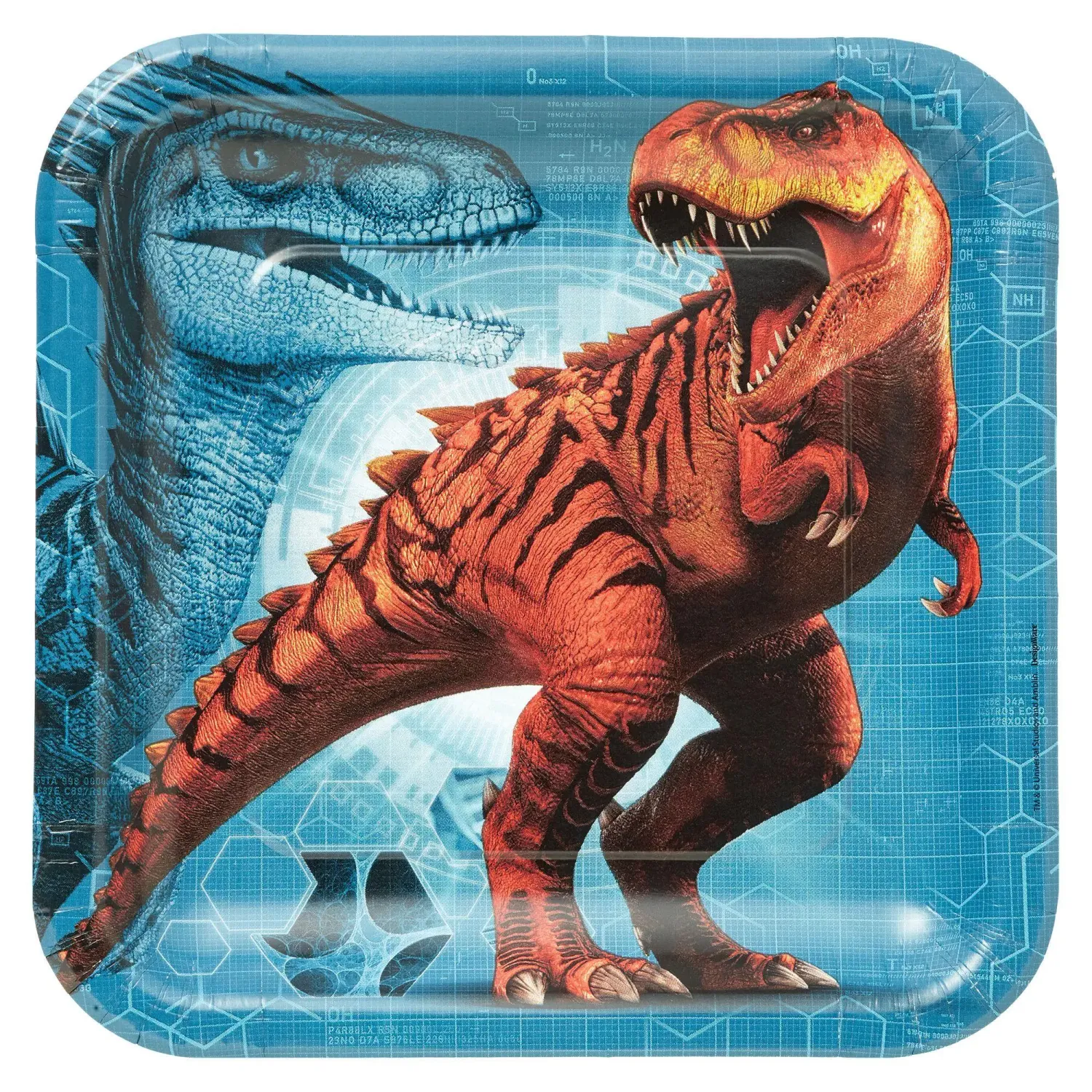 Jurassic World 9” square plates 8ct
