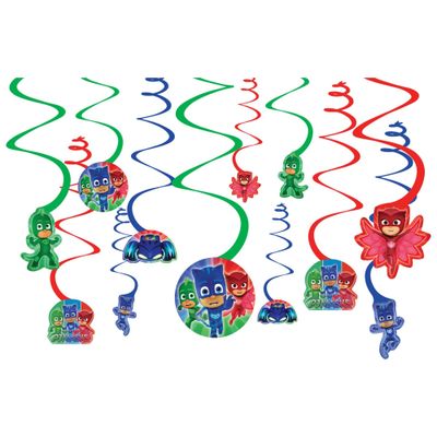 Pj mask swril decorations 12pcs