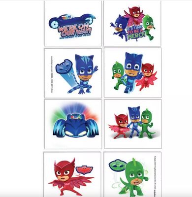 Pj mask tattoos 8pc