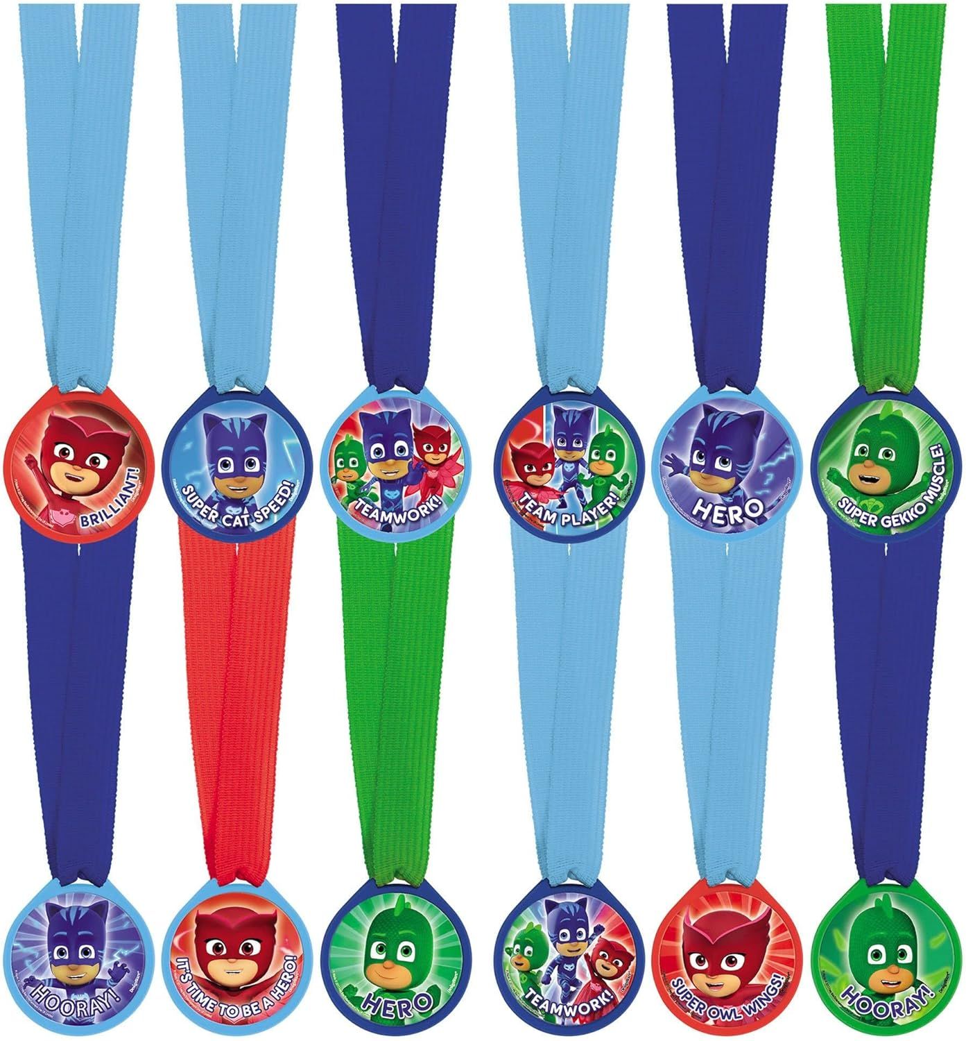 PJ Masks Mini Award Medals, 13", Multicolor - 12 Pcs.