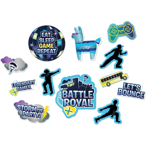 Battle Royal Assorted Cutout Decorations – 12 Ct Value Pack