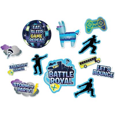 Battle Royal Assorted Cutout Decorations – 12 Ct Value Pack