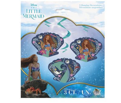 The little mermaid swril decoration 3pcs