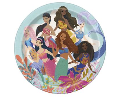 The little mermaid dessert plates 7” 8ct