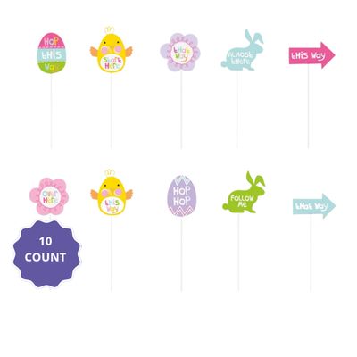 Easter Egg Hunt Clue Signs – 10 Count