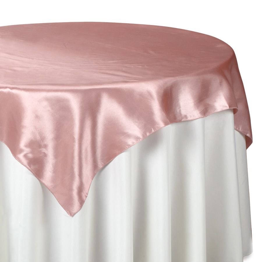 Satin Overlay 90" X 90", Color: Blush