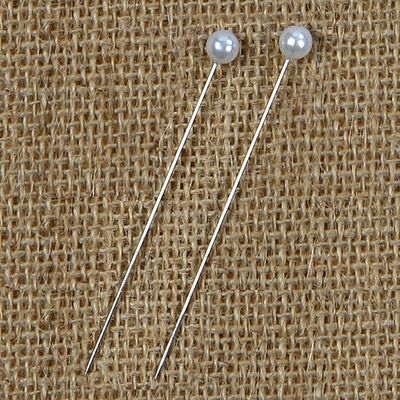 6MM PEARL CORSAGE PIN, 2.5", 1 GRS,