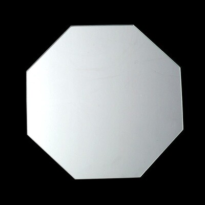 Octagon glass centerpiece 10"