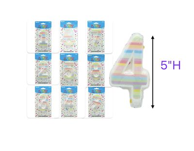 Rainbow number candle 5” Rainbow number candle 5”