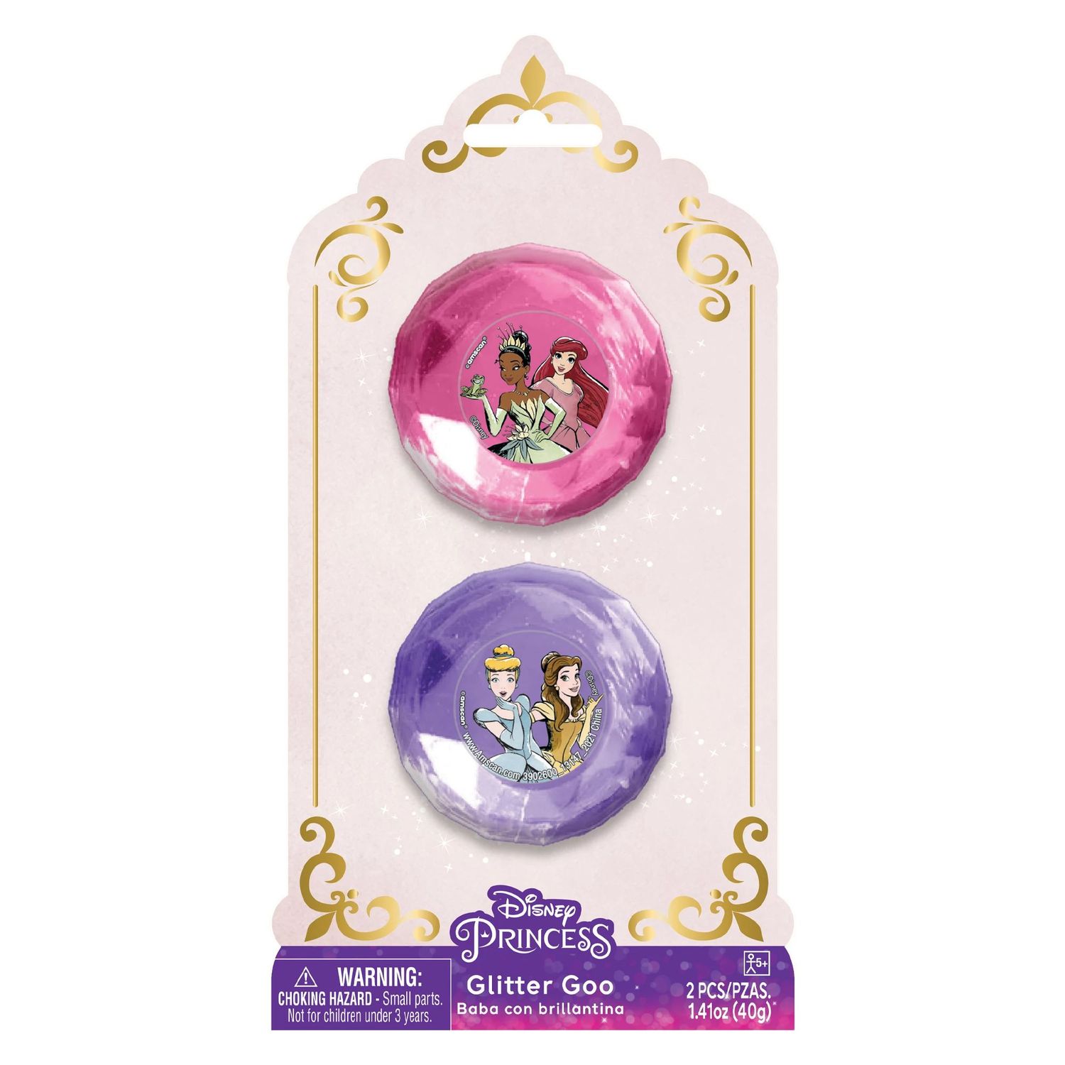 Disney Princess Glitter Slime, 2ct