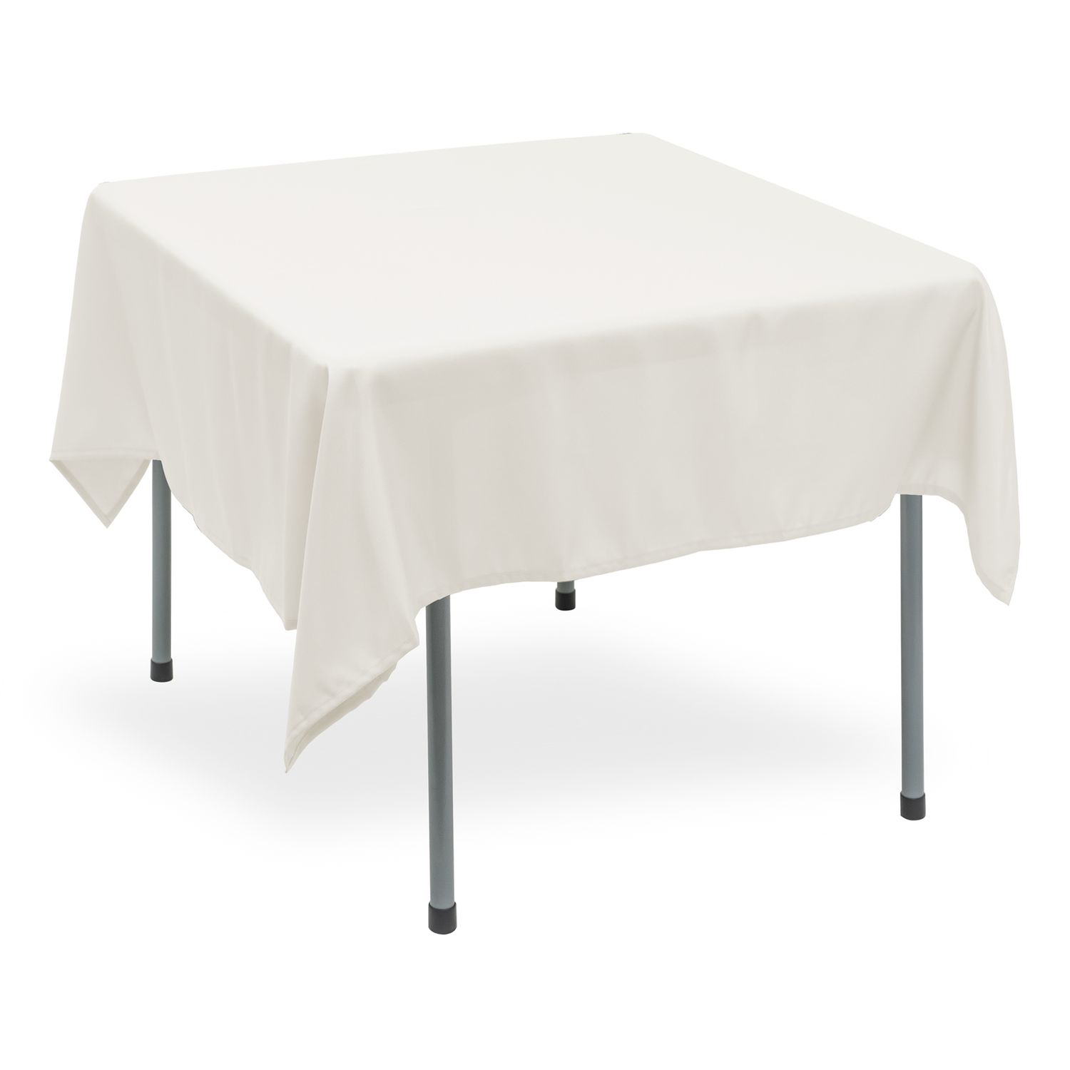 Polyester Square Table Cover 70" x 70"  - White